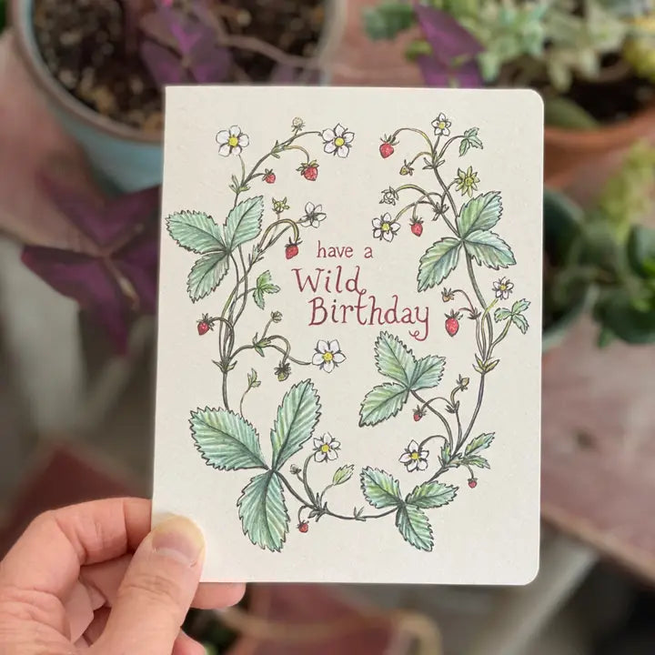 Wild Strawberries Birthday Card