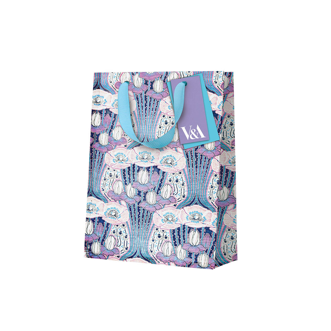 Neon Floral Art Deco Floral Small Gift Bag