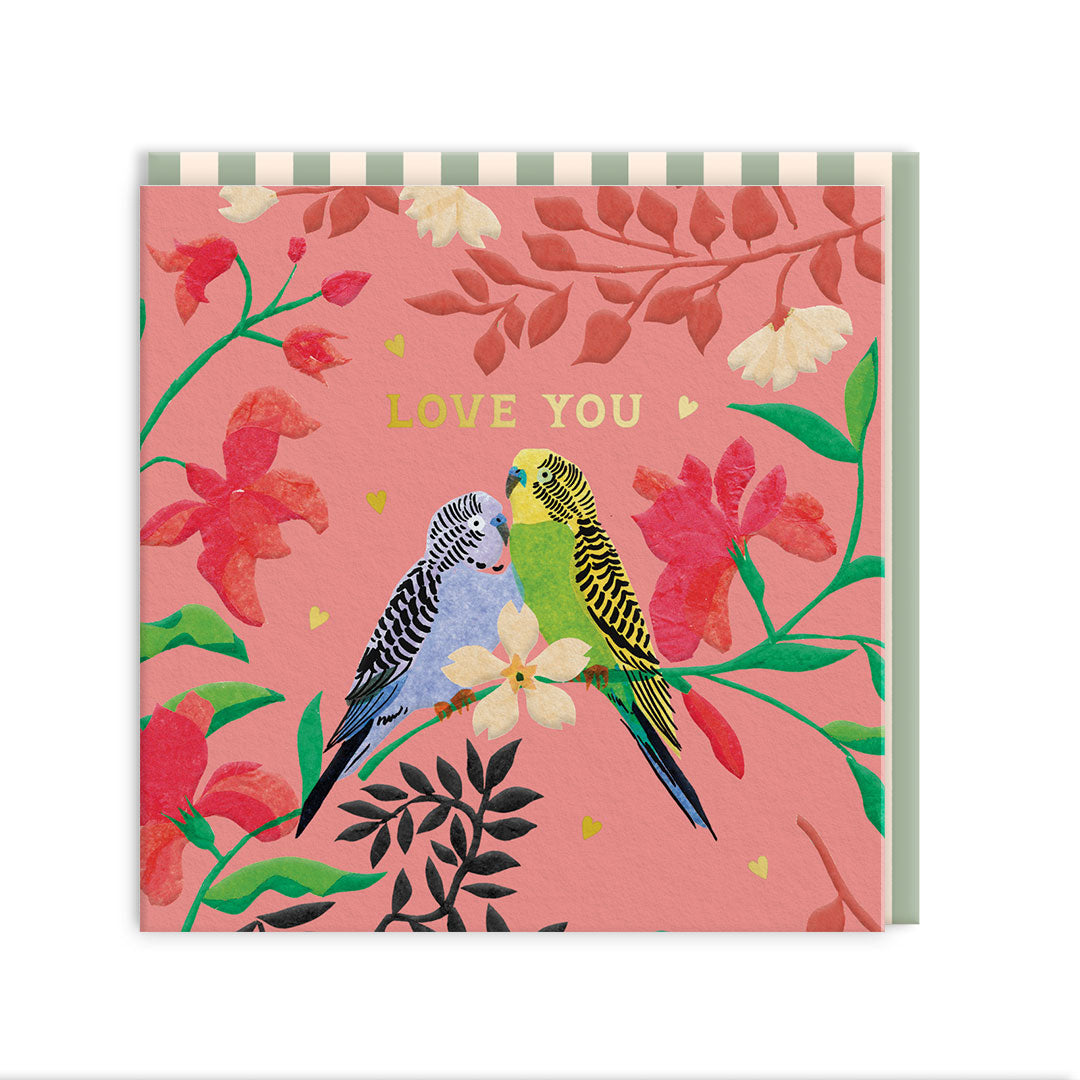 Love Parrots Greeting Card