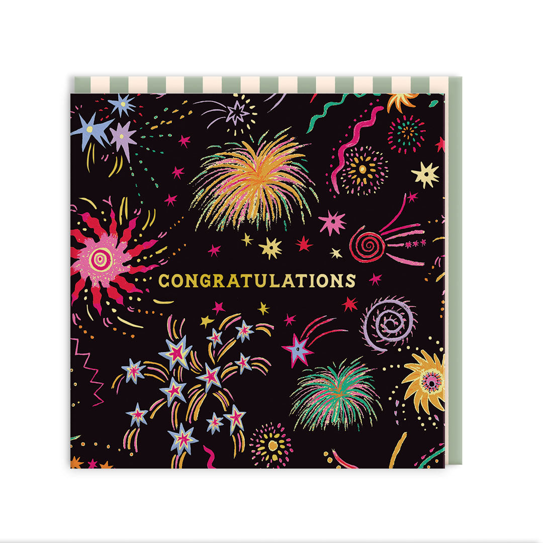 Congratulations Fireworks Greeting Card