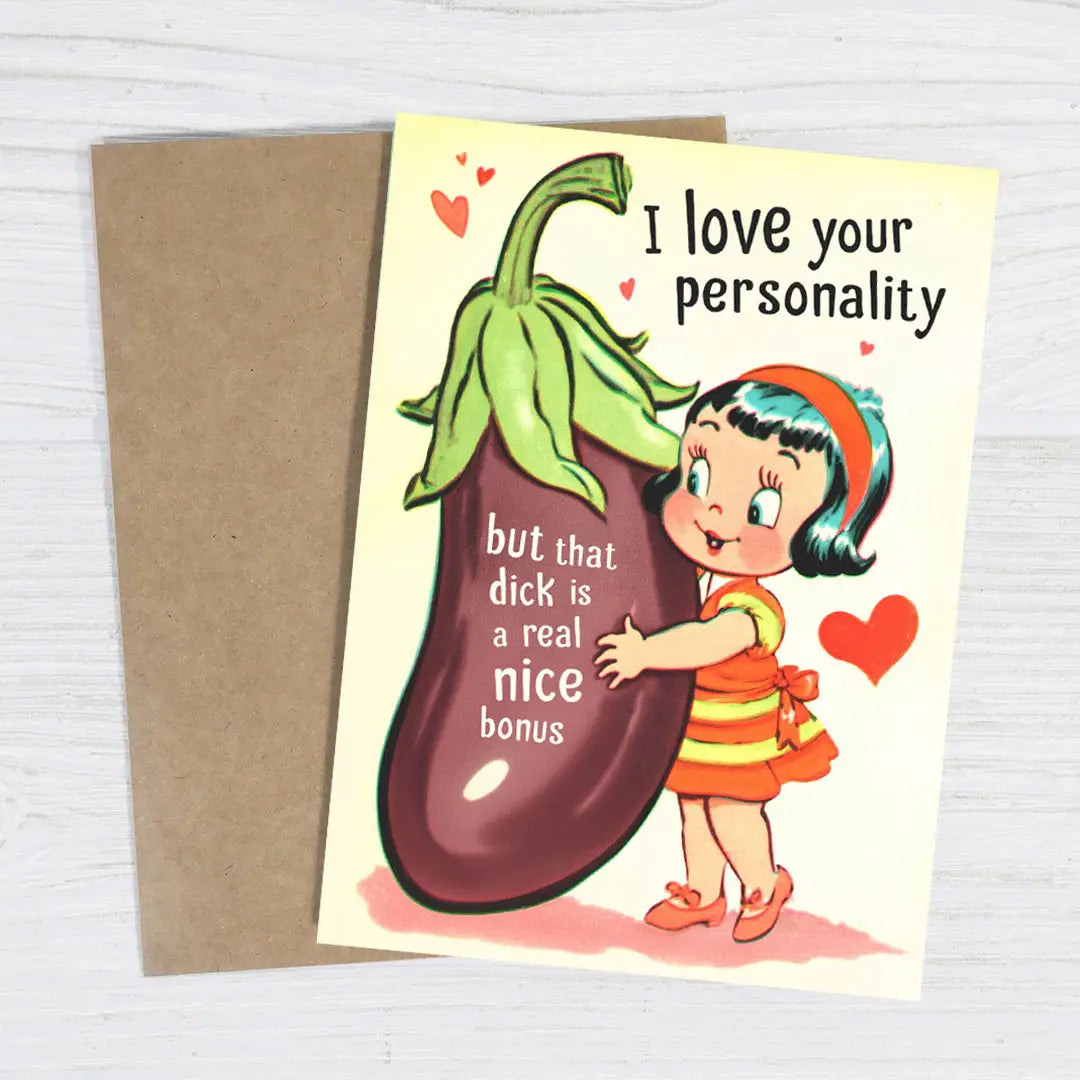 I Love Your Personality Funny Romantic Card