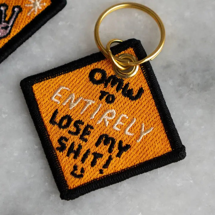 Lose My Shit Embroidered Keychain
