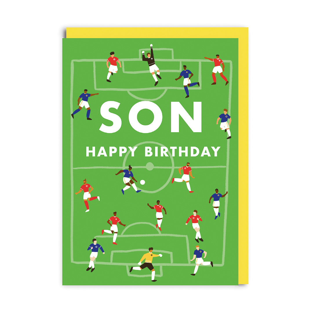 Son Happy Birthday Football Greeting Card