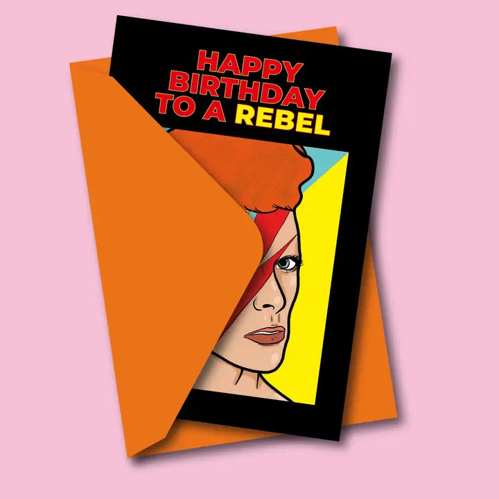 Happy Birthday To A Rebel 80's Greeting Card