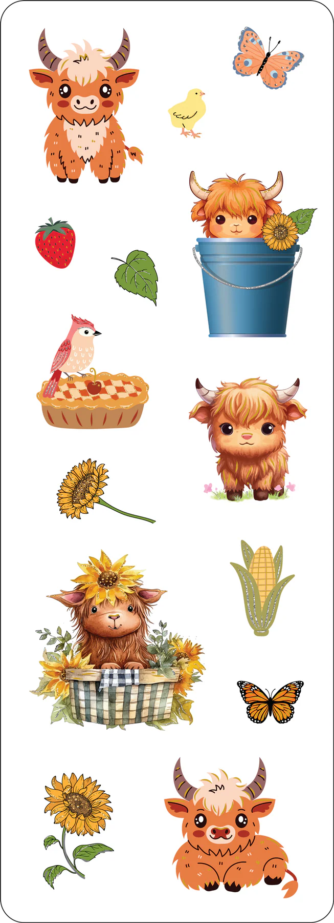 Highland Cows Sticker Set