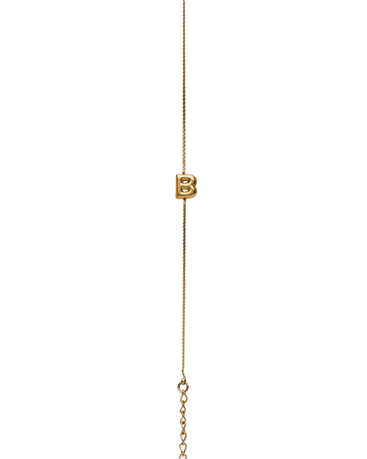 Initial Bracelet Letter B On Gold Chain