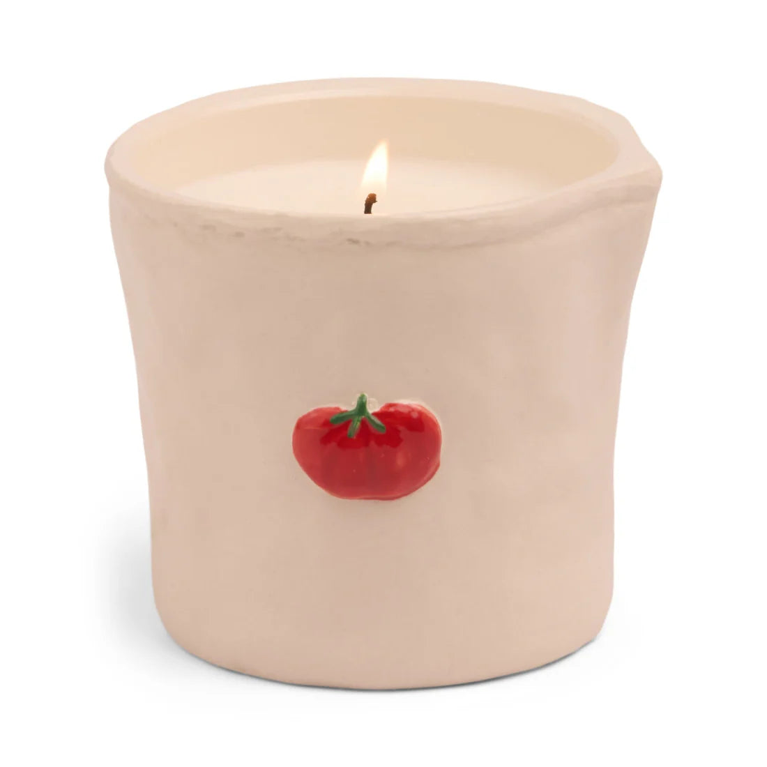 Bistro Imperfect White Ceramic Candle Heirloom Tomato