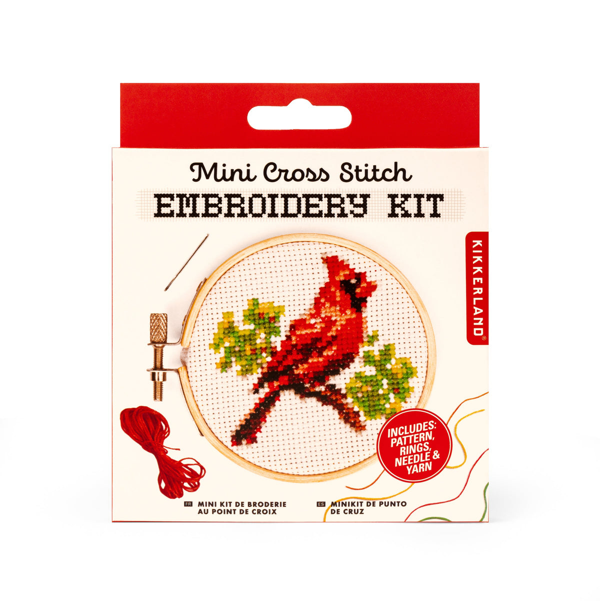 Mini Cross Stitch Embroidery Kit Cardinal