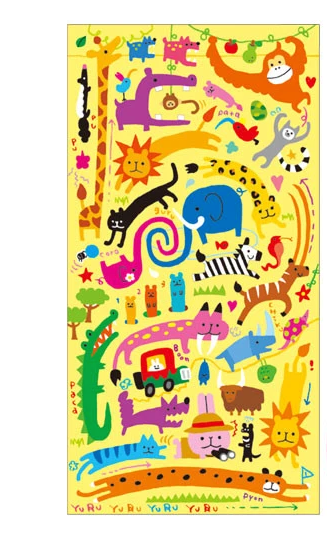 Kawaii Flattened Safari Animal Stickers Yurusafari