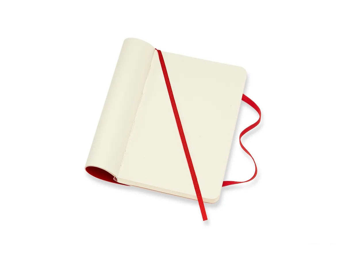 Classic Pocket Red Hard Cover Plain Notebook