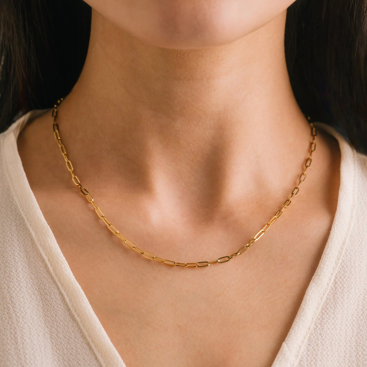 Paperclip Necklace Silver
