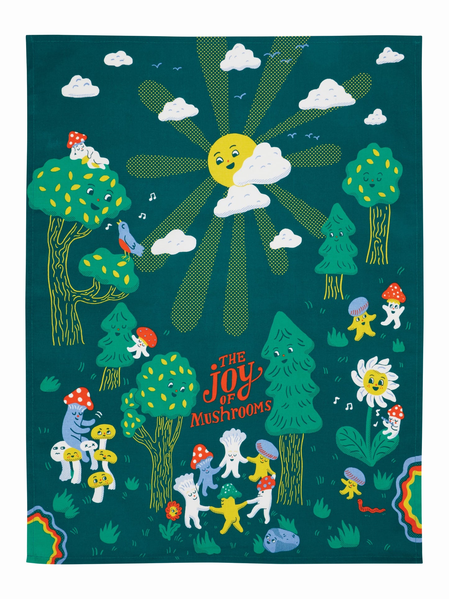 Joy Of Mushrooms Dish Towel