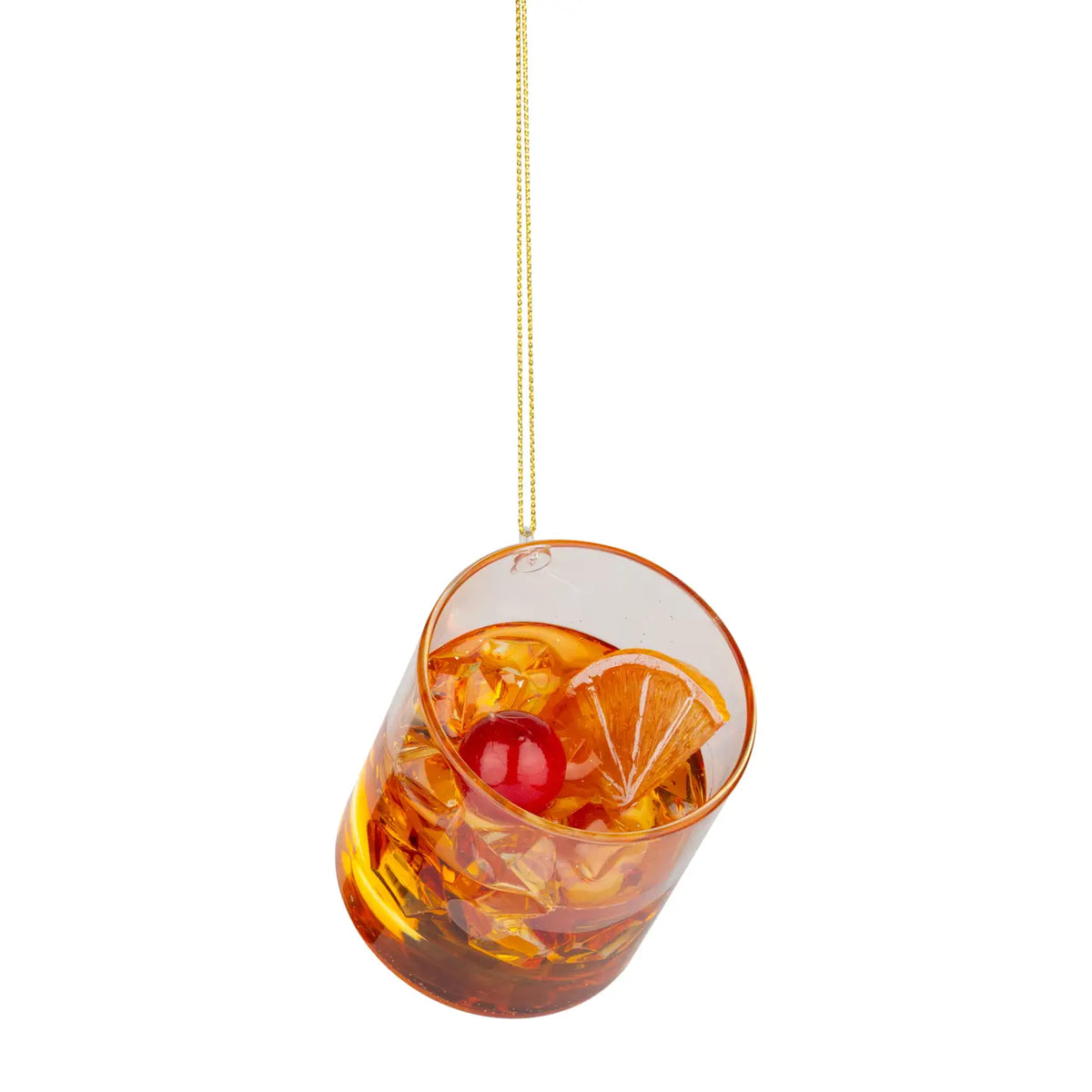 Glass Old Fashioned Ornament