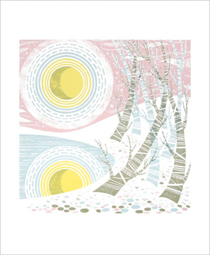 The Moon And Trees Card
