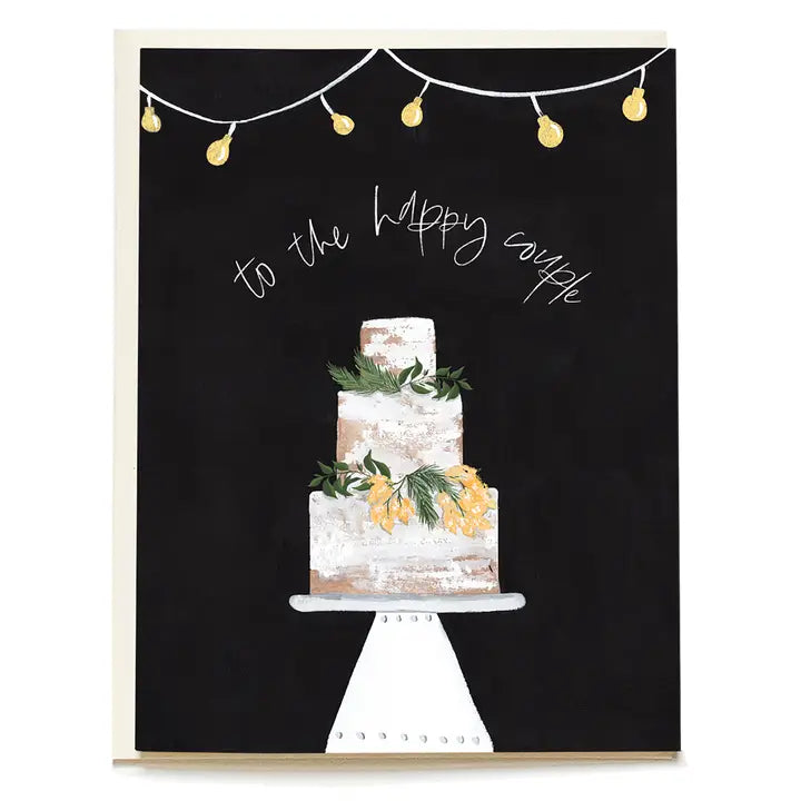 String Light Decorative Cake Wedding Greeting Card