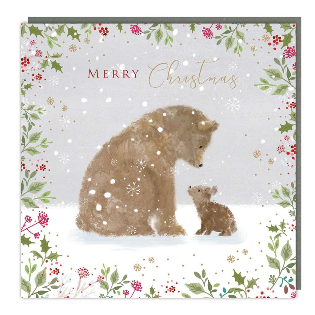 Bears in the Snow Christmas Cards Cello Pack