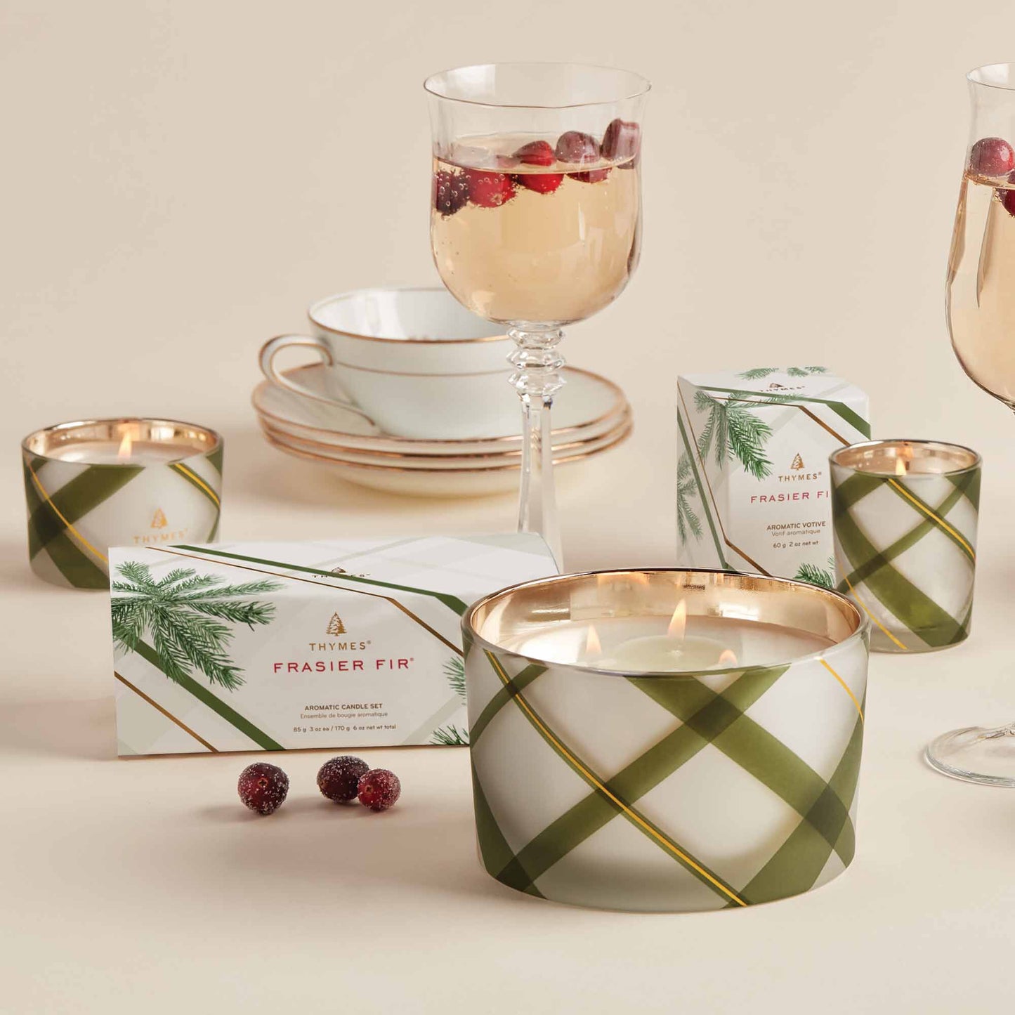 Frasier Fir Plaid Large 3-Wick Poured Candle