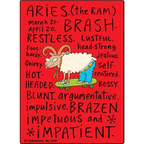Zodiac Magnet Naughty Aries