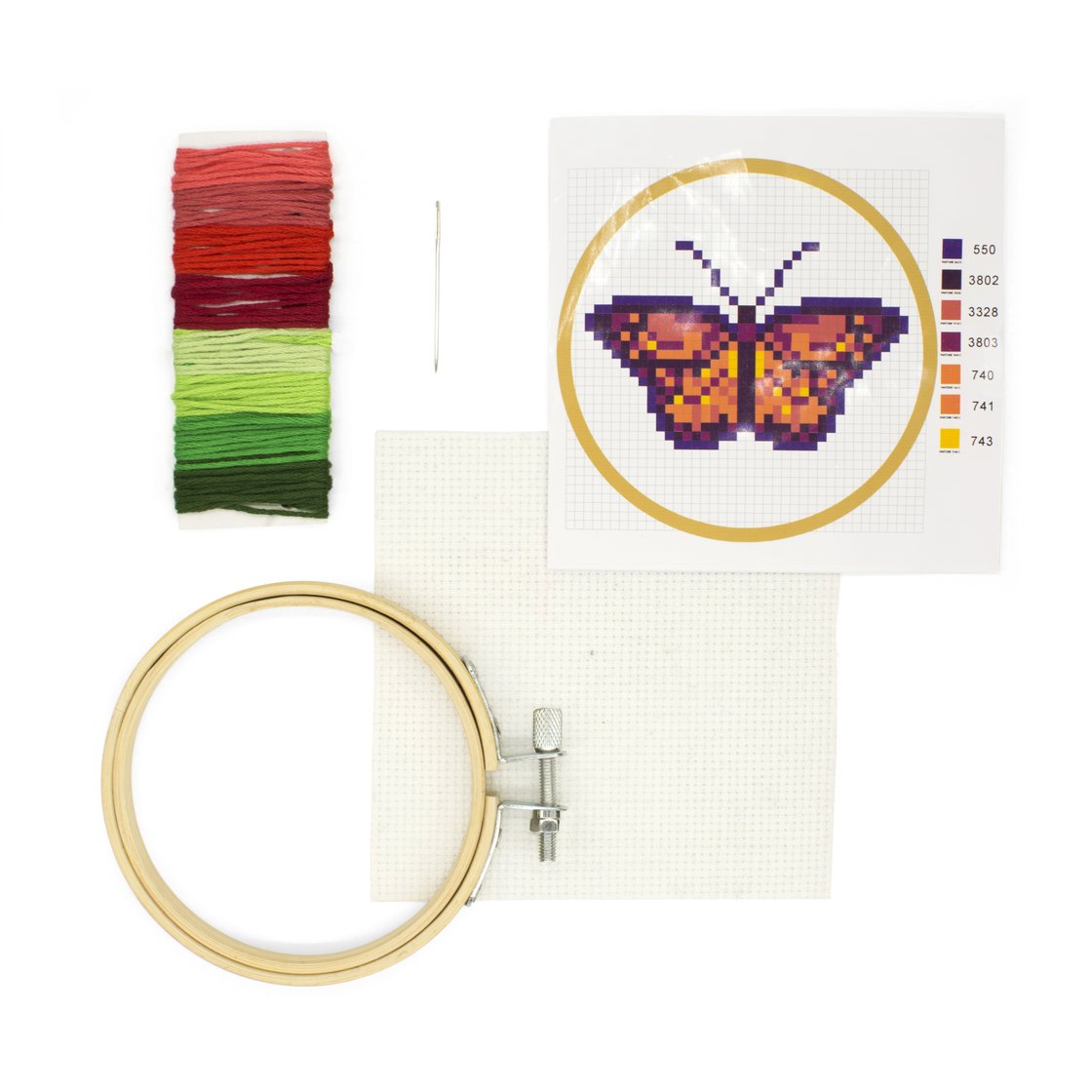 Mini Cross Stitch Embroidery Kit Butterfly
