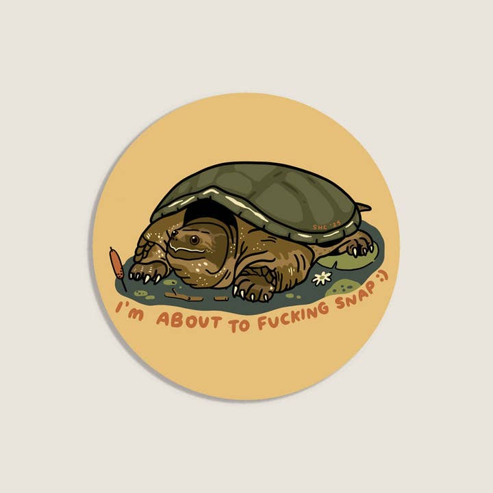 S32 About to Snap Waterproof Vinyl Sticker