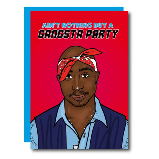 Gangsta Party Rapper Greeting Card