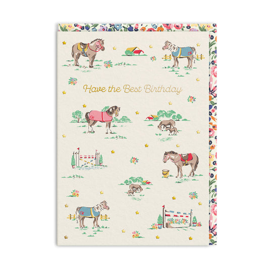 Best Birthday Ponies Greeting Card