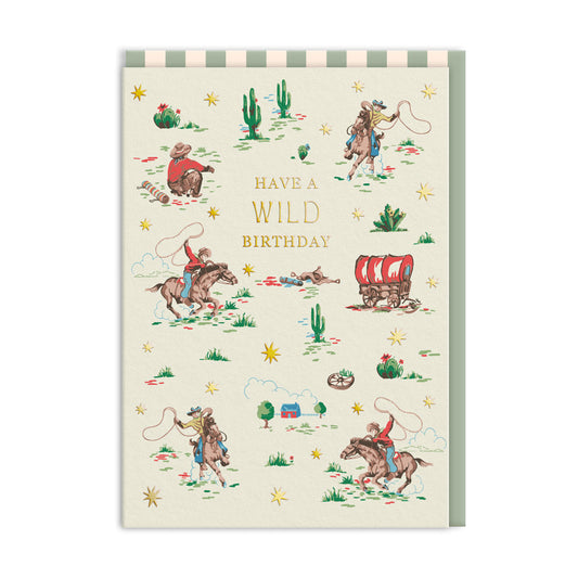 Cowboy Wild Birthday Greeting Card