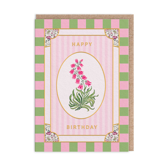 Cottagecore Pink Campanula Greeting Card