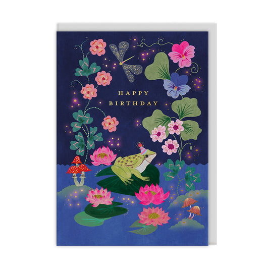 Lilypad Frog Greeting Card