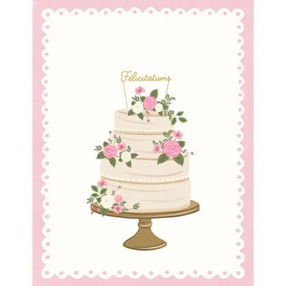Felicitations Wedding Cake Card