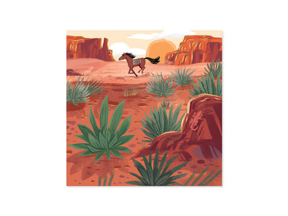 Pop Up Western Horse Card