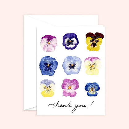 Thank You Pansies Flower Card