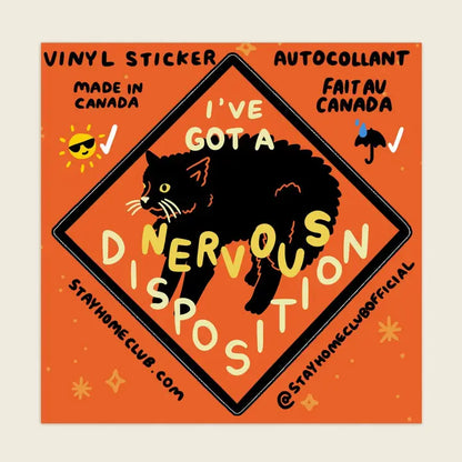 S105  Nervous Disposition Vinyl Sticker