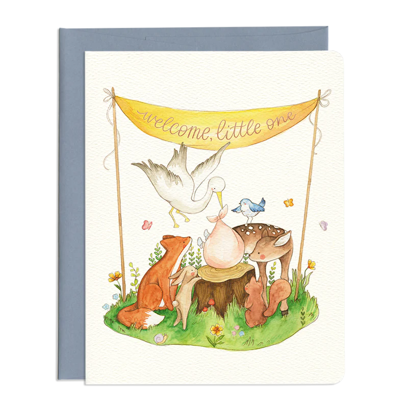 Forest Friends Baby Card