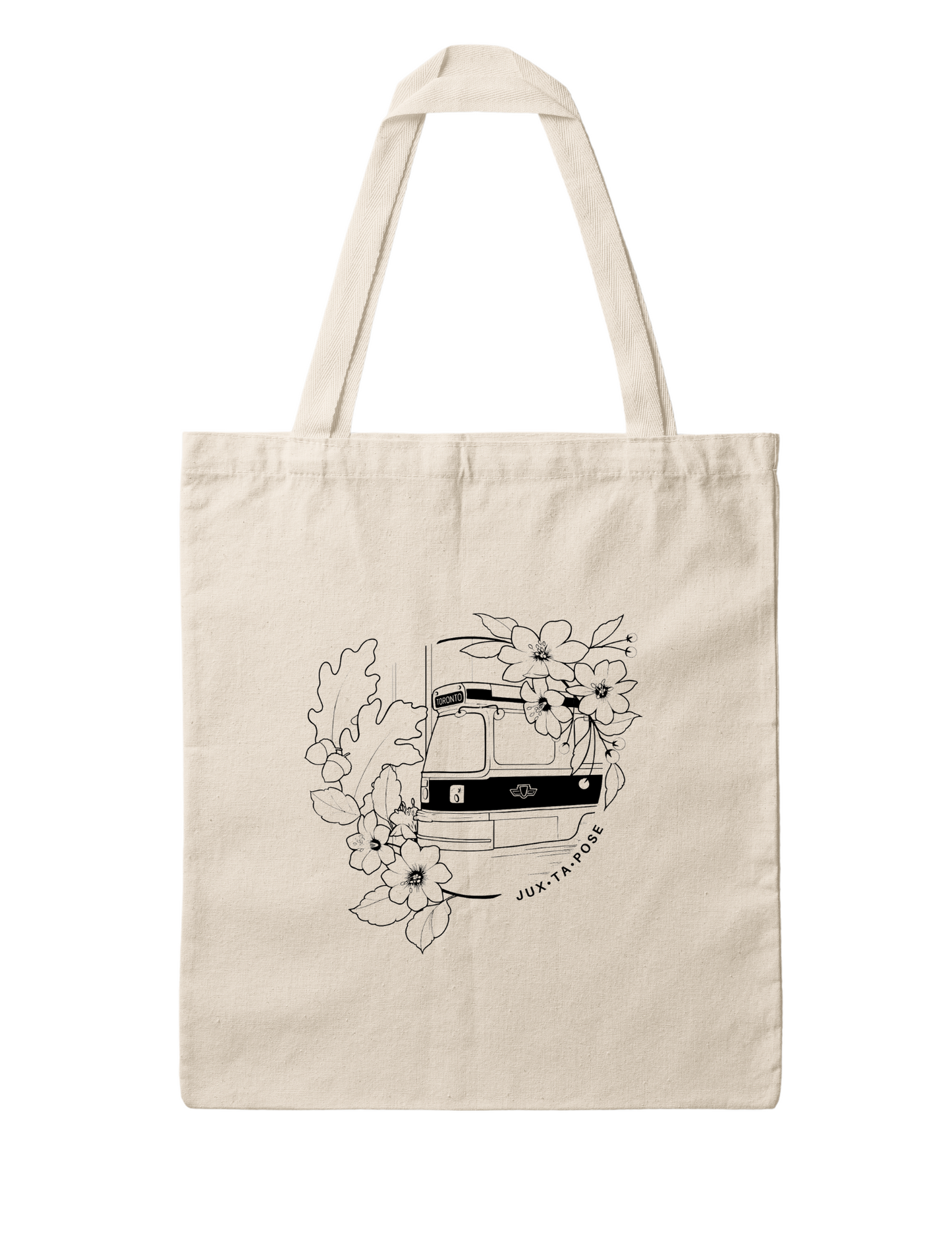 Toronto Streetcar Tote Bag - Artist Collaboration Canvas Tote