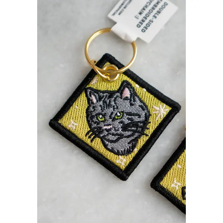 Shut Up Everyone (Cat) Embroidered Keychain