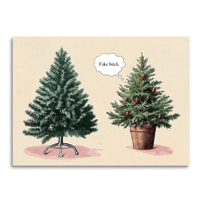 Fake Bitch Funny Christmas Card