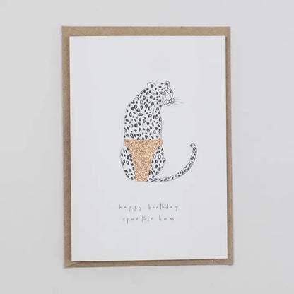 Happy Birthday Sparkle Bum Card