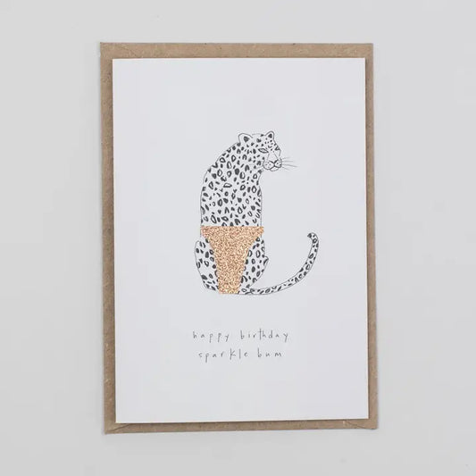 Happy Birthday Sparkle Bum Card