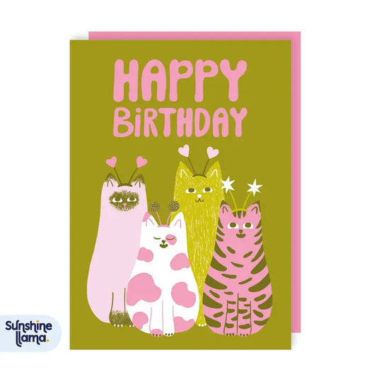 Deely Bopper Cat Birthday Card