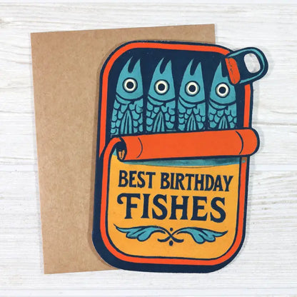 Best Birthday Fishes Pun Sardine Birthday Card