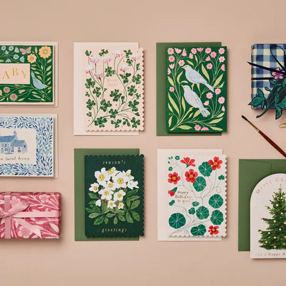Blue Flora Home Sweet Home Card