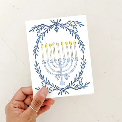 The Menorah Hanukkah Holiday Greeting Card