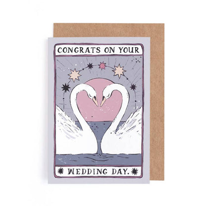 Swans Wedding Card