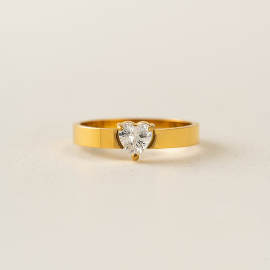 Amor Heart CZ Ring