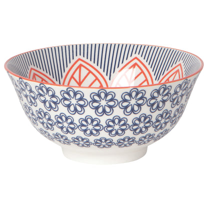 6" Stamped Bowl Red Floral
