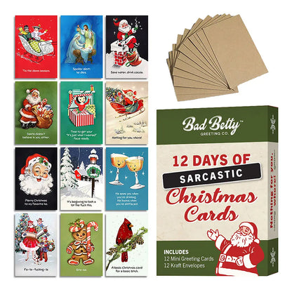 Mini 12 Days of Sarcastic Christmas Boxed Cards