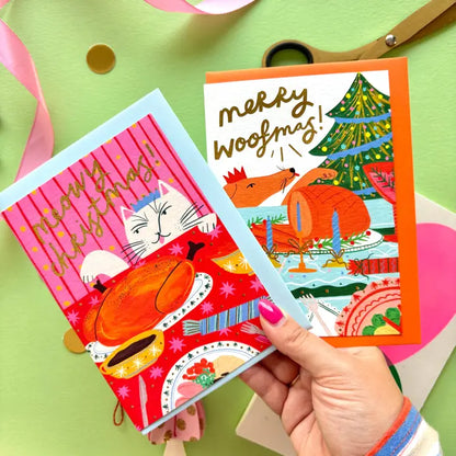 Merry Woofmas Dog Christmas Card