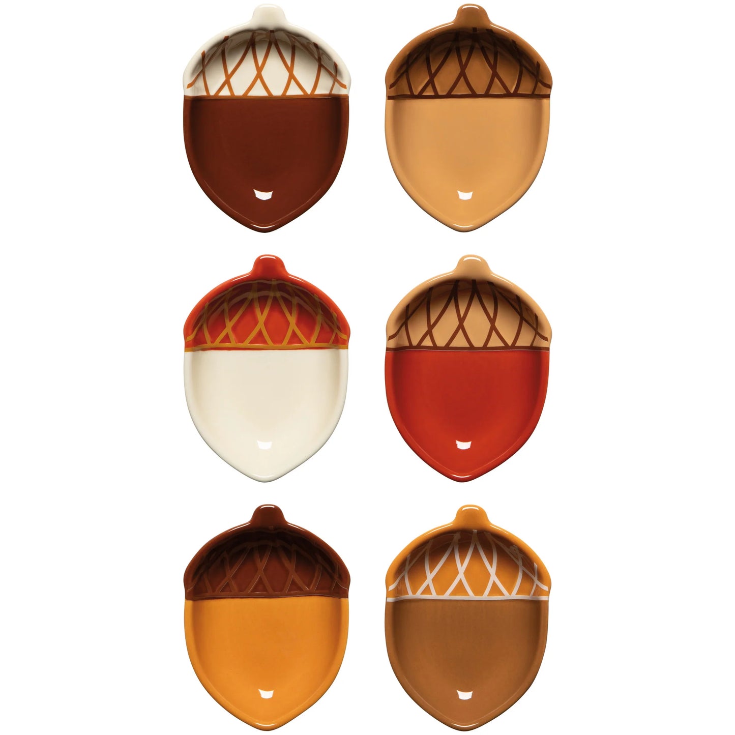 Oak and Acorn Pinch Bowl Set of 6