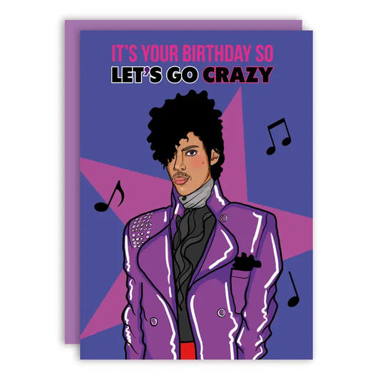 Let's Go Grazy 80's Birthday Greeting Card